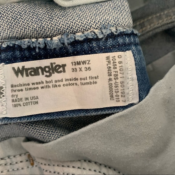 Vintage Wrangler Cowboy Cut Rigid Long Jeans Made in USA / 33 X 36 - Picture 7 of 12